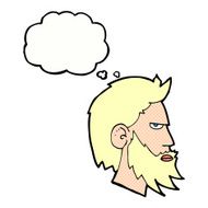 cartoon man with beard thought bubble N8