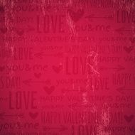 red background with valentine heart and wishes text