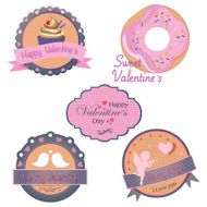 Vector collection of valentines day design N2