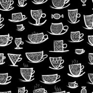 Set of ornate mugs Seamless pattern for your design