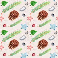 Forest seamless vector pattern