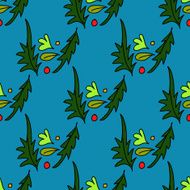 Seamless pattern of leaves N2