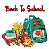 Back to school education icons cartoon set N6