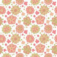 Doodle flowers seamless pattern N5