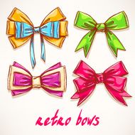 four beautiful colorful bows