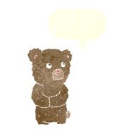 cartoon teddy bear with speech bubble N63