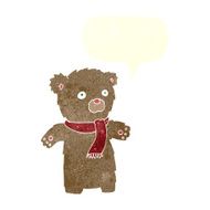 cartoon teddy bear with speech bubble N65