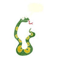 cartoon snake with speech bubble N60