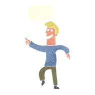 cartoon grinning man with speech bubble N78