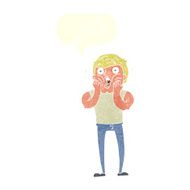 cartoon gasping man with speech bubble N10