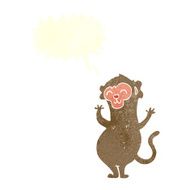 cartoon monkey with speech bubble N30