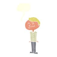 cartoon smiling man with speech bubble N28