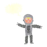 cartoon astronaut with speech bubble N113
