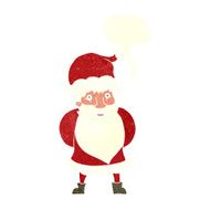 cartoon santa claus with speech bubble N180