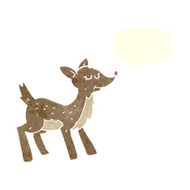 cute cartoon deer with speech bubble N10