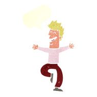 cartoon laughing man with speech bubble N18