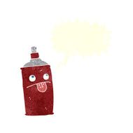 cartoon spray can with speech bubble N11