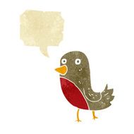 cartoon robin with speech bubble N27
