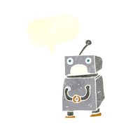 cartoon robot with speech bubble N174