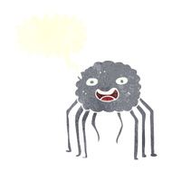 cartoon spider with speech bubble N18