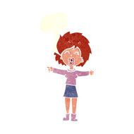 cartoon stressed out woman talking with speech bubble N9
