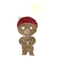 cartoon teddy bear with speech bubble N66