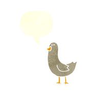 cartoon bird with speech bubble N260