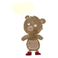 cartoon teddy bear with speech bubble N69