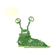 cartoon slug with speech bubble N16