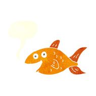 cartoon fish with speech bubble N78