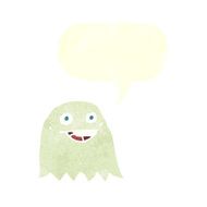 cartoon ghost with speech bubble N22