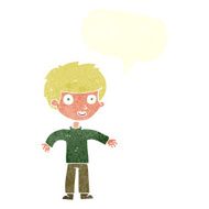 cartoon happy man with speech bubble N418