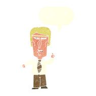 cartoon grumpy boss with speech bubble N10