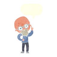 cartoon old man with speech bubble N19
