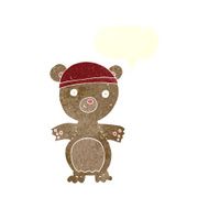 cartoon teddy bear with speech bubble N70