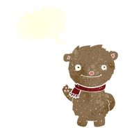 cartoon teddy bear with speech bubble N71