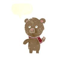 cartoon teddy bear with speech bubble N72