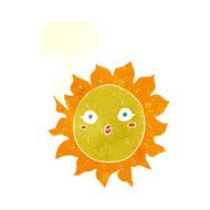 cartoon sun with speech bubble N18