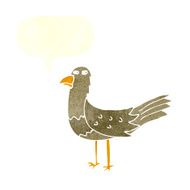 cartoon bird with speech bubble N261
