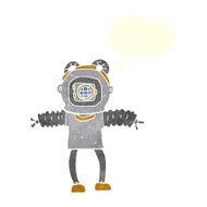 cartoon deep sea diver with speech bubble N28