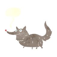 cartoon little wolf with speech bubble N24