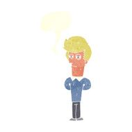 cartoon jaded man with speech bubble N15
