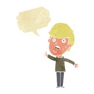 cartoon man asking question with speech bubble N46