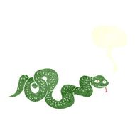 cartoon snake with speech bubble N61