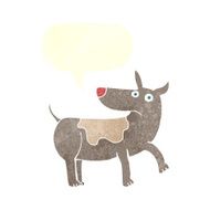 funny cartoon dog with speech bubble N15