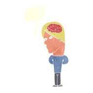 cartoon man with big brain speech bubble N10