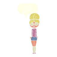cartoon librarian woman with speech bubble N10