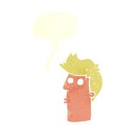 cartoon surprised man with speech bubble N125