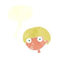 cartoon surprised boy with speech bubble N27
