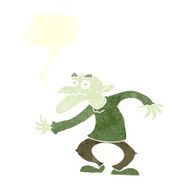 cartoon goblin with speech bubble N10
